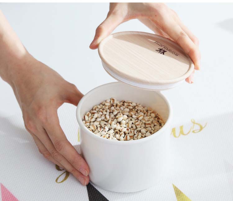 500ml 800ml 1200ml Round Cylinder Food-Grade Plastic Cereal Containers With Sealed Lids Kitchen Dry Food Snacks Coffee