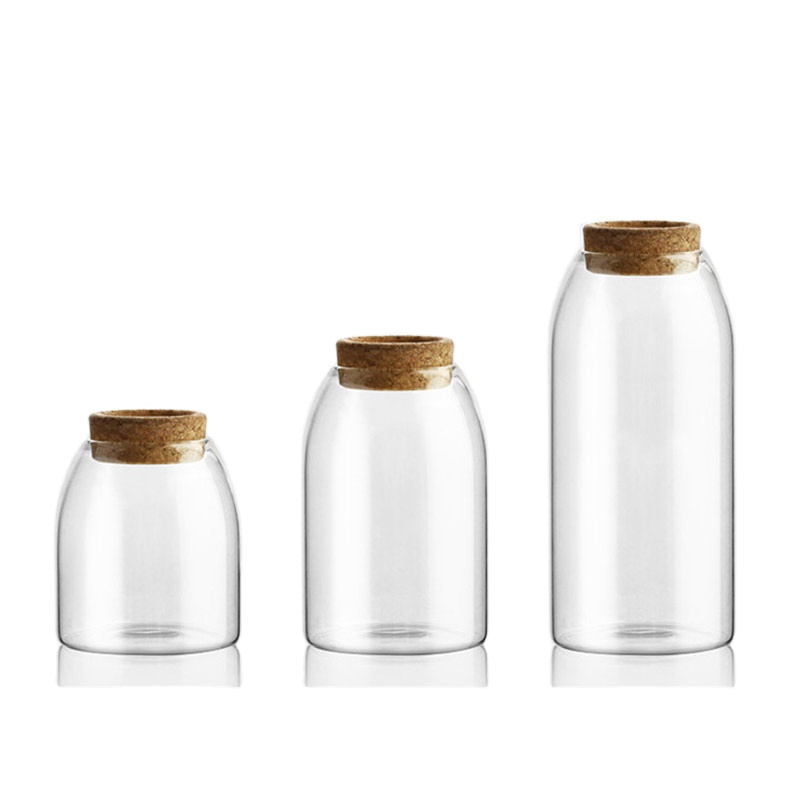 500ml 800ml 1200ml cookie candy tea dry fruits tin can packaging borosilicate glass storage bottles & jars