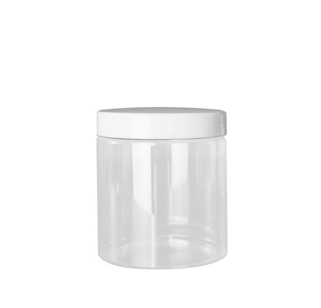 500ml 85mm 92mm diameter clear pet container with black white clear gold silver lids