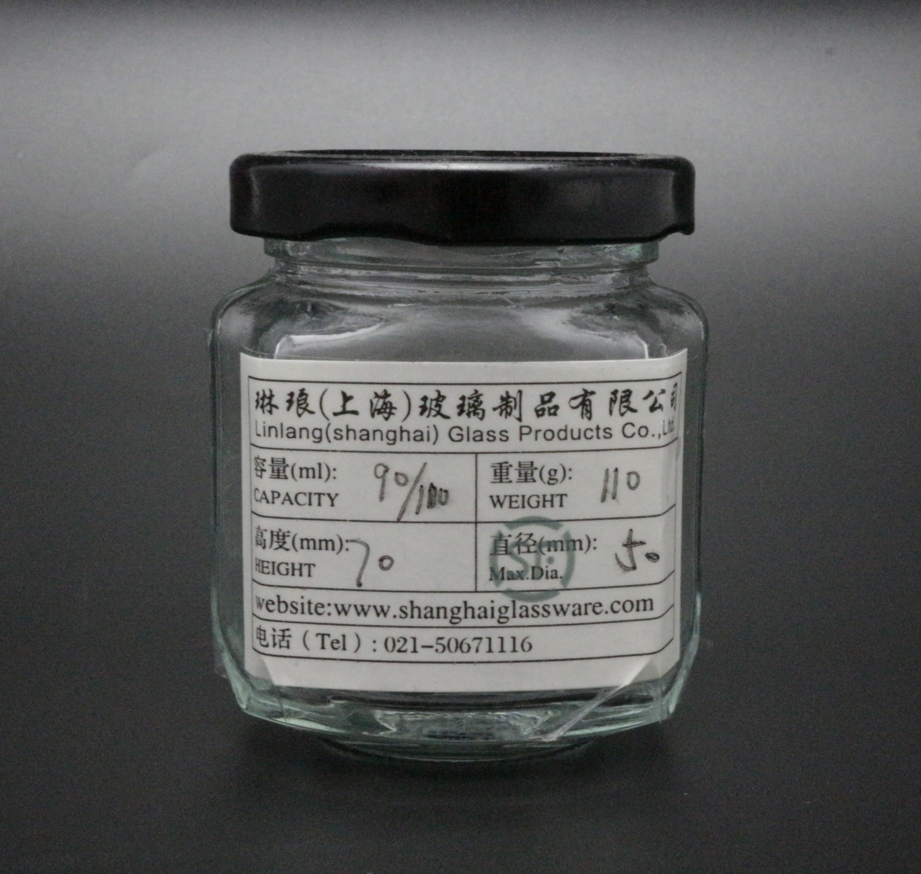500ml 9oz 6oz 190ml 4oz 120ml 3.75z 110ml 55ml 2oz 45 ml 1.5oz 1oz honey oval hexagon glass jars with gold lid