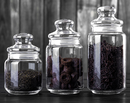 500ml Airtight Round Glass Food Storage Jars With Lids For Kitchen