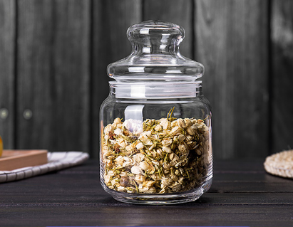 500ml Airtight Round Glass Food Storage Jars With Lids For Kitchen