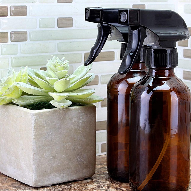 500ml Amber Boston Round Glass Bottle Essential Oil Bottle Amber Glass Spray Bottle