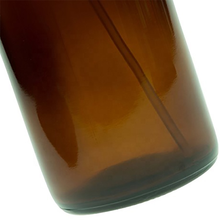 500ml Amber Boston Round Glass Bottle Essential Oil Bottle Amber Glass Spray Bottle
