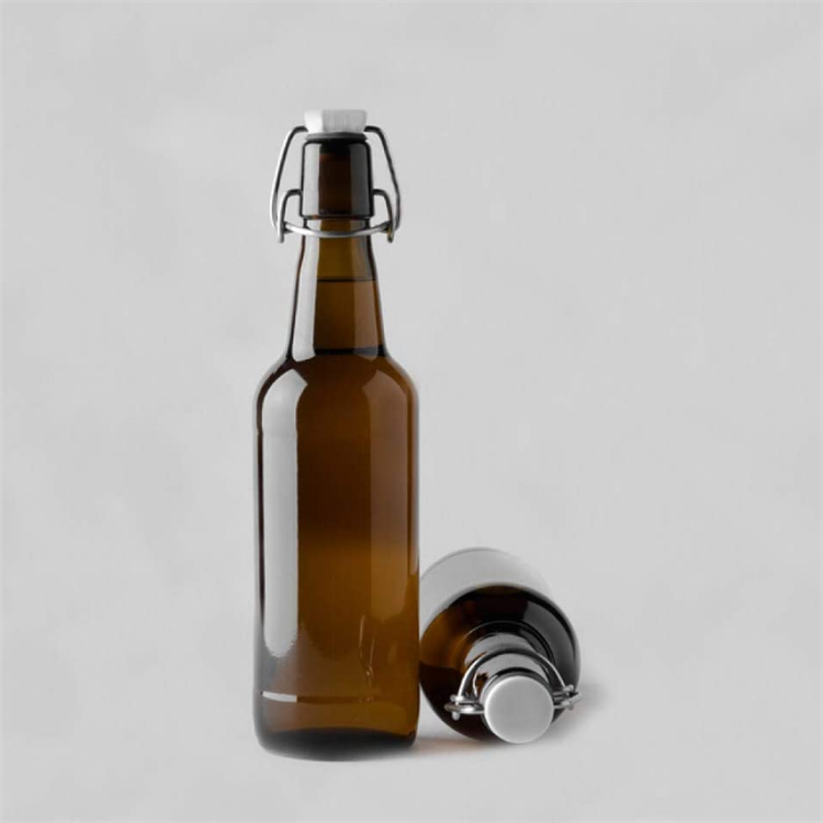 500ml Amber Swing Top Stopper Glass Beer Bottle for Juice Kombucha Wholesale Free Sample