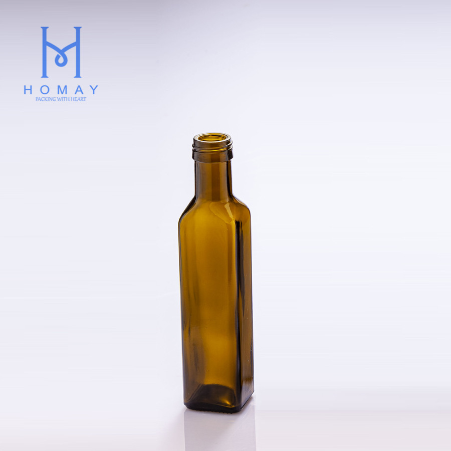 500ml Amber square olive oil glass bottle emoty glass bottle for olive oil