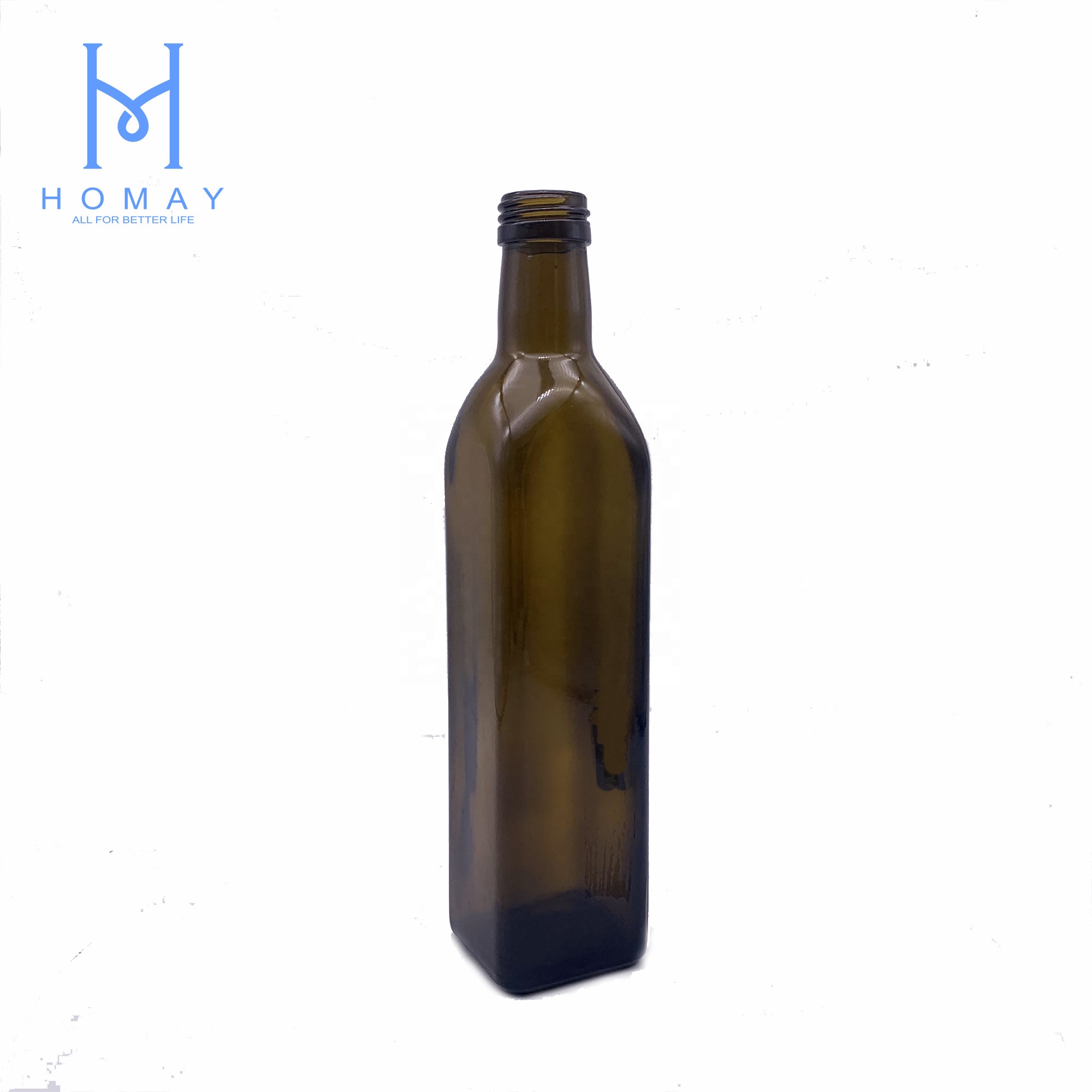 500ml Amber square olive oil glass bottle emoty glass bottle for olive oil