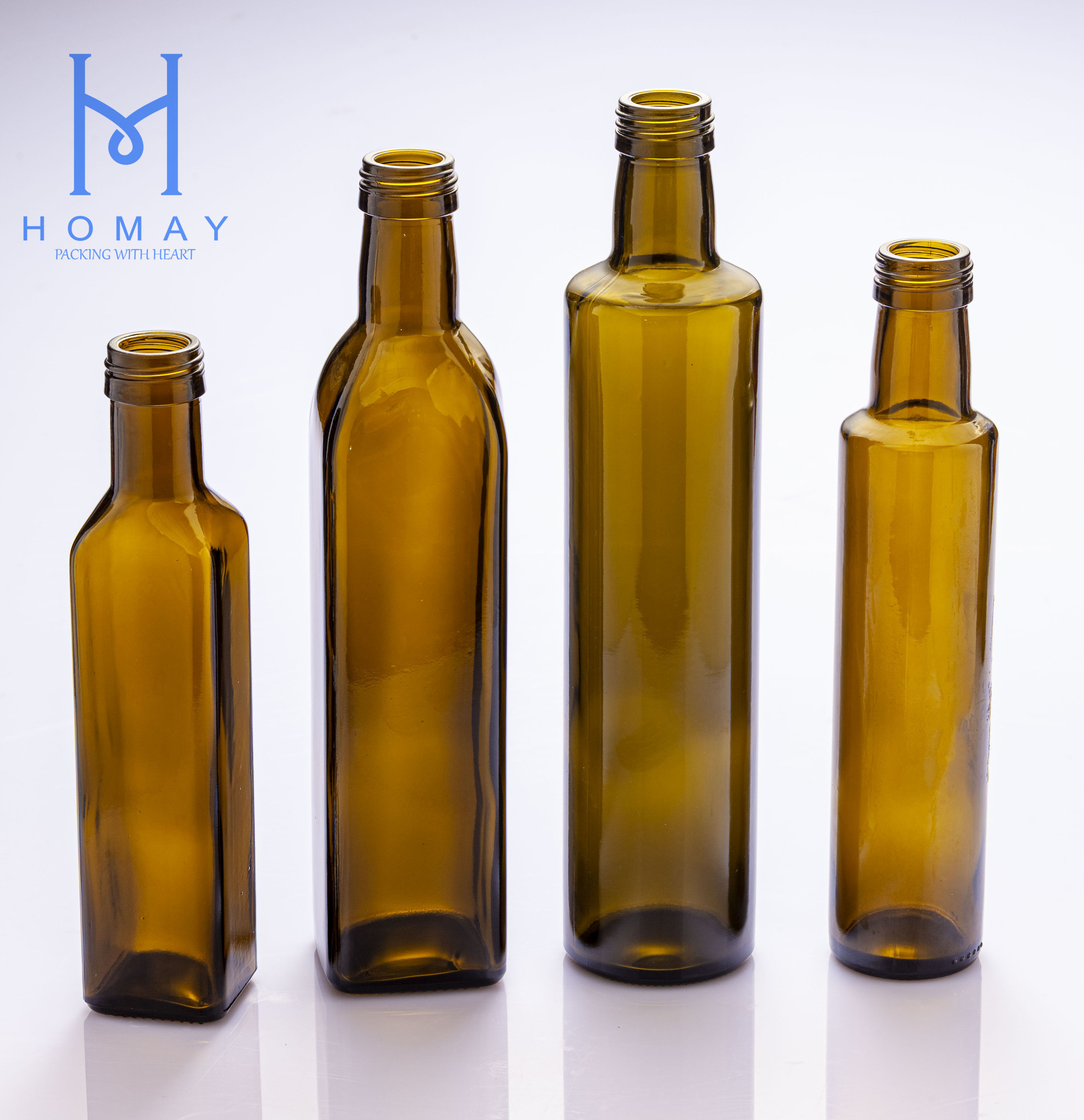 500ml Amber square olive oil glass bottle emoty glass bottle for olive oil