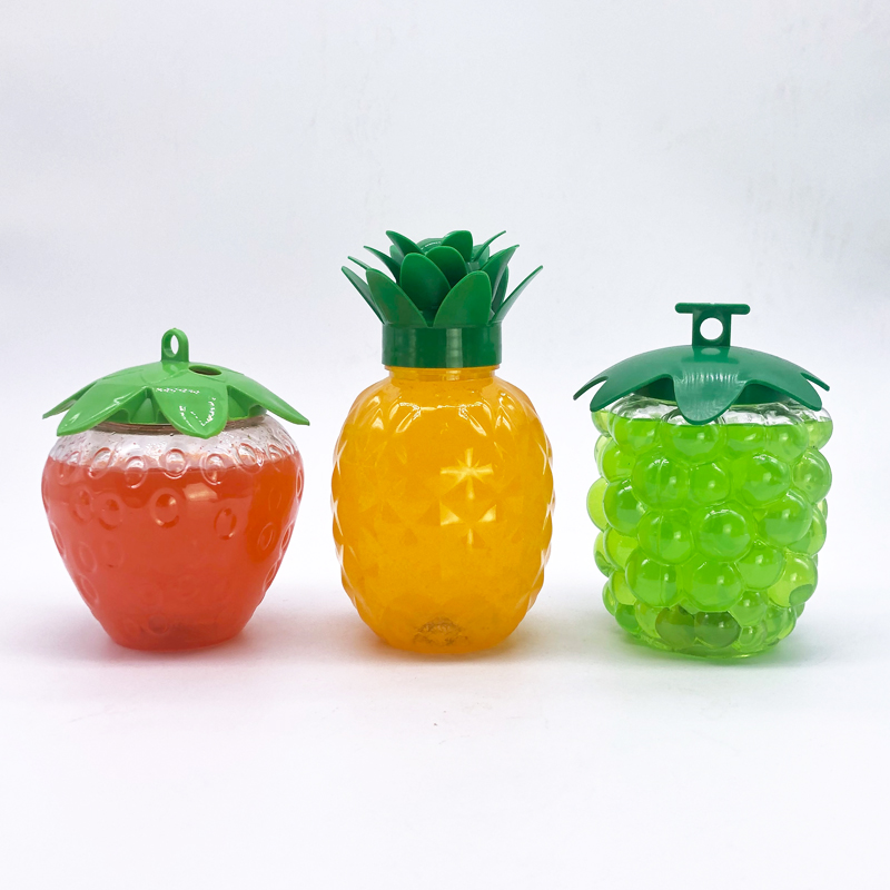 500ml BPA Free Fruit Pineapple Shaped Plastic Drinking Cup Drinking Water Bottle with Straw Lid