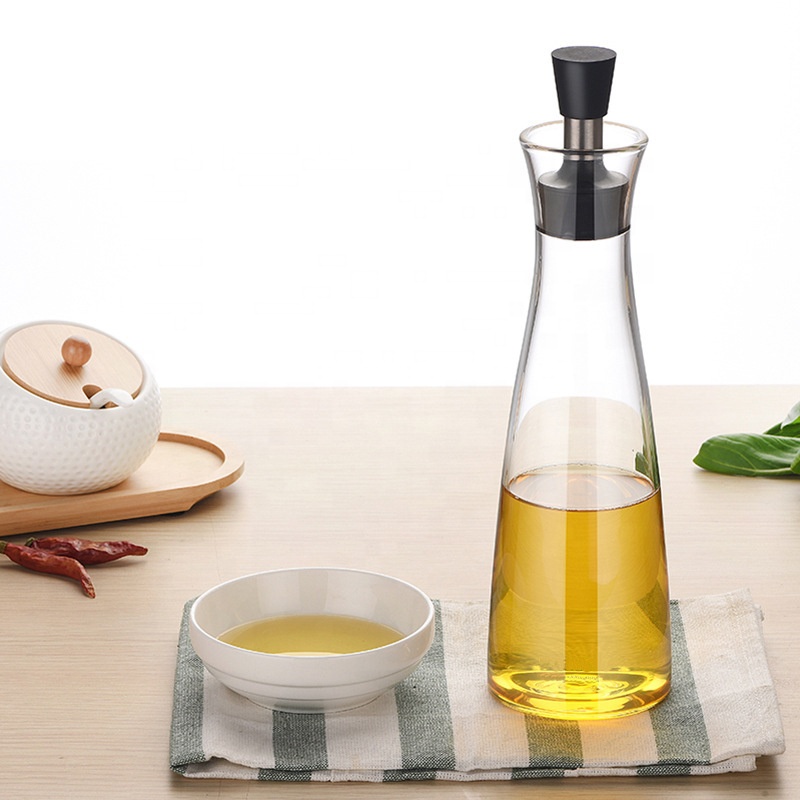 500ml Borosilicate Olive Oil Bottles Cooking Oil Glass Dispenser with Non-drip Stopper