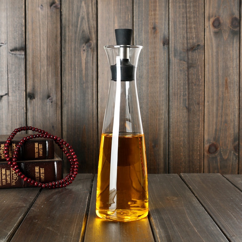 500ml Borosilicate Olive Oil Bottles Cooking Oil Glass Dispenser with Non-drip Stopper