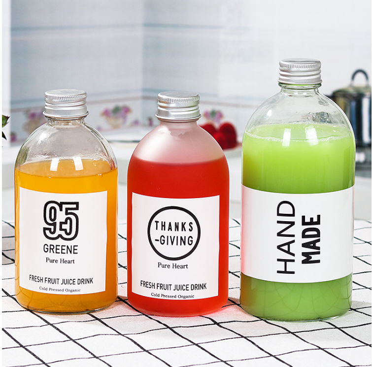 500ml Boston frost water bottles juice milk coffee glass bottle