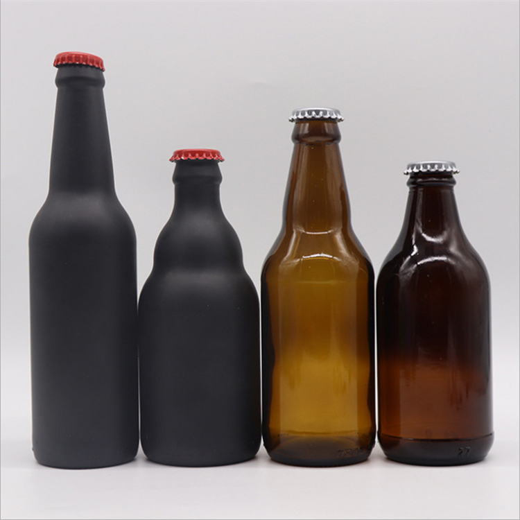 500ml Brown beverage beer glass wine bottle with lid