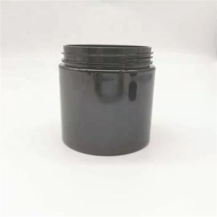 500ml Clear Round Cosmetic Container PET Plastic Jar with Aluminium Lid