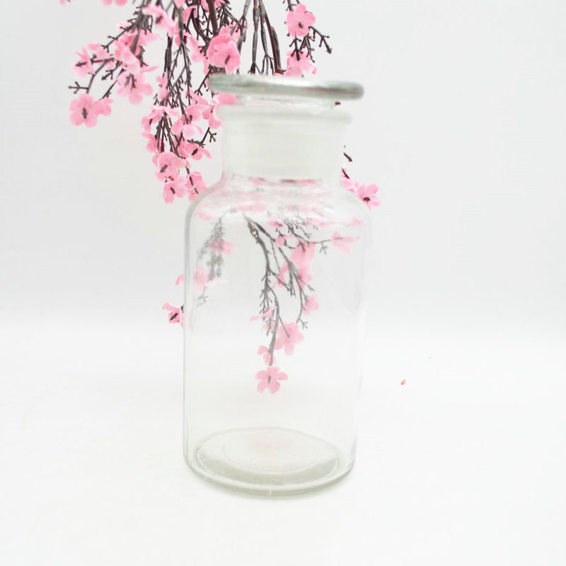 500ml Clear empty medical glass apothecary pharmaceutical pill bottle with wide mouth