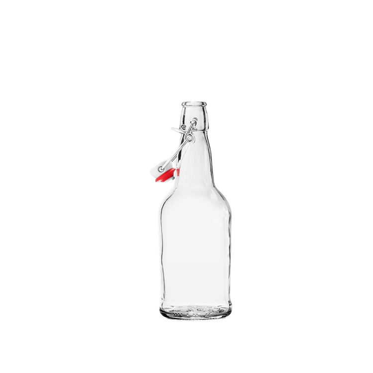 500ml Clear glass 16oz kombucha swing top beer bottle