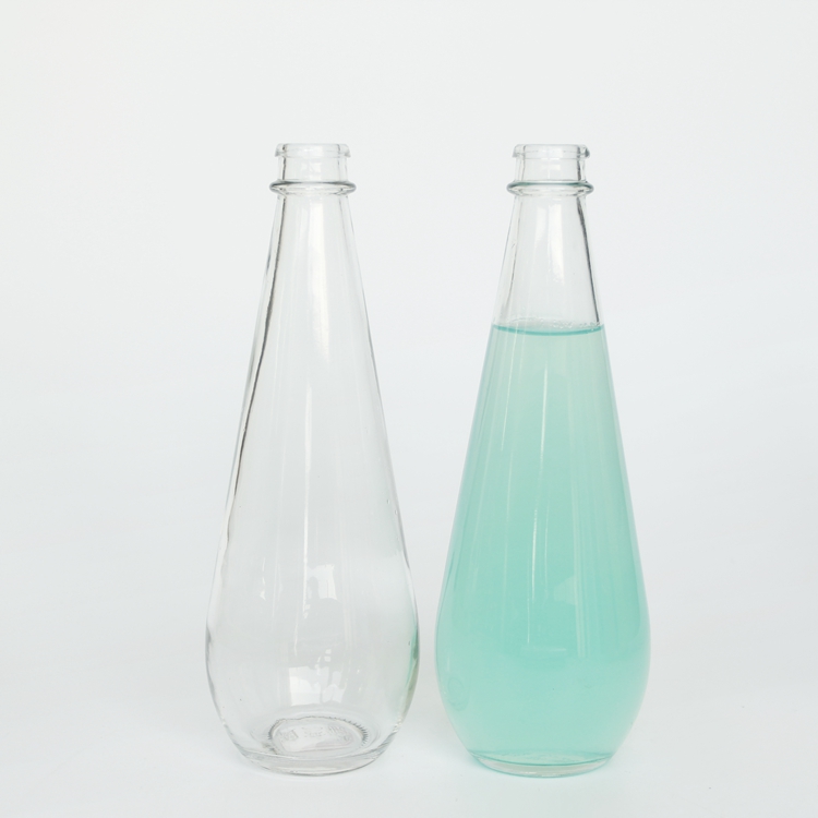 500ml Customized Whisky Bottle Long Neck Ice Wine Glass Bottle with Cork and Pouring