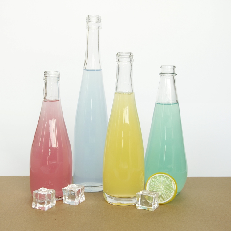 500ml Customized Whisky Bottle Long Neck Ice Wine Glass Bottle with Cork and Pouring