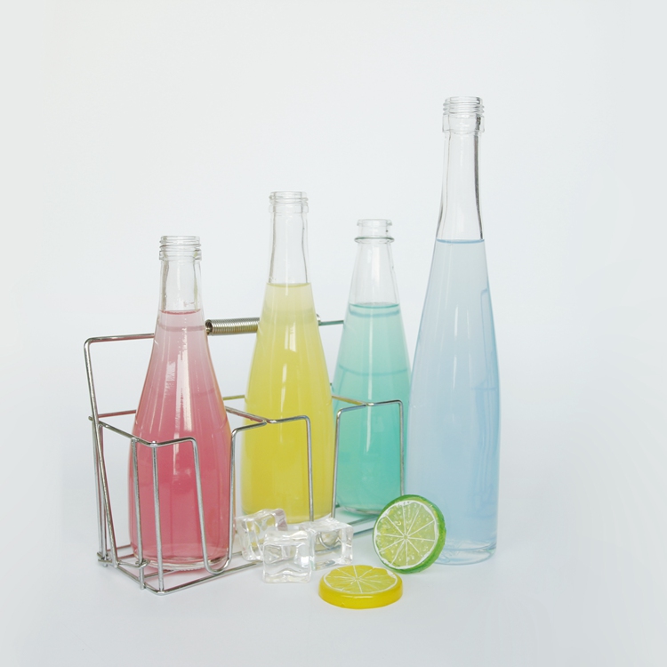 500ml Customized Whisky Bottle Long Neck Ice Wine Glass Bottle with Cork and Pouring