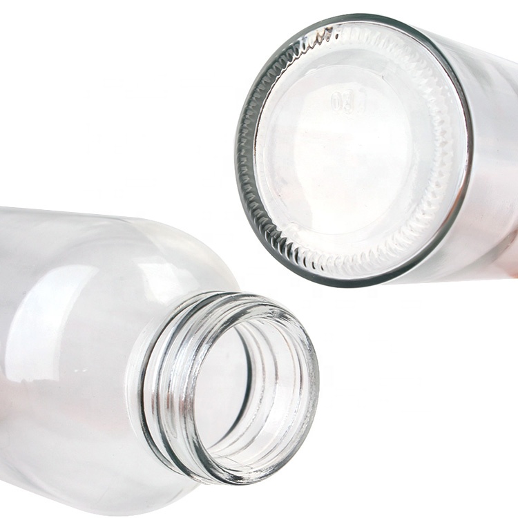 500ml Cylinder straight glass water bottle sports bottle with stainless steel lid