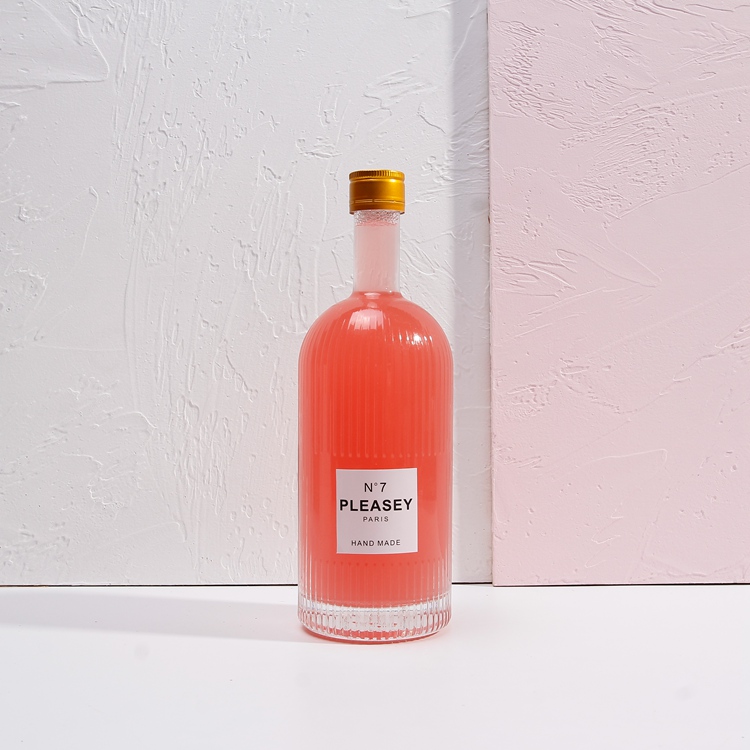 500ml Empty Bottle Glass 750ml Liquor High End Home-made Cider Juice Bottle Clear Wine Bottles with Sealed Lids