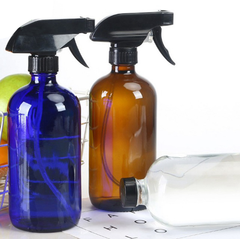 500ml Empty Glass Bottle Series Refill Spray for Pharma and Cosmetic Clear Amber Vase