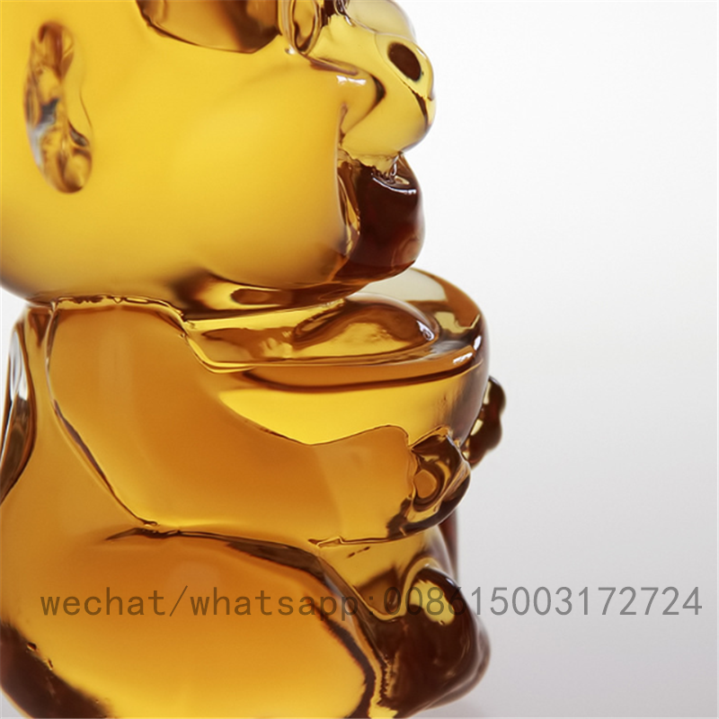 500ml Empty transparent creative zodiac cute monkey shape wine glass bottle