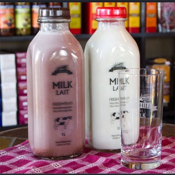 500ml French Square Milk Juice Glass Bottle with Plastic Lid