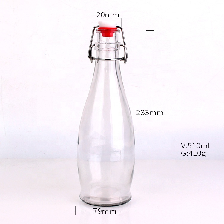 500ml Glass Bottle with Swing Top Stoppers for Oil Vinegar Kitchenware Bottles