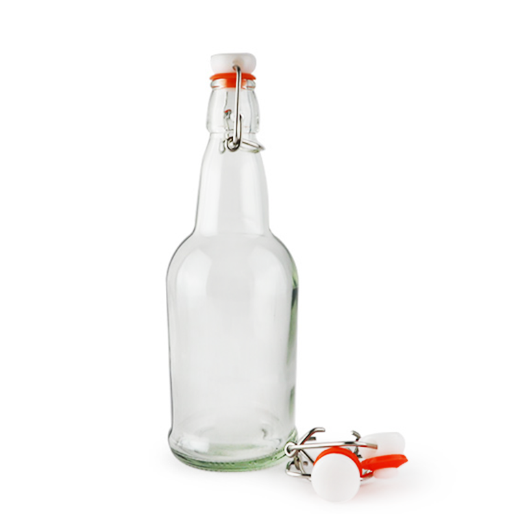 500ml H:225mm clear color swing top liquor bottle CYC-499
