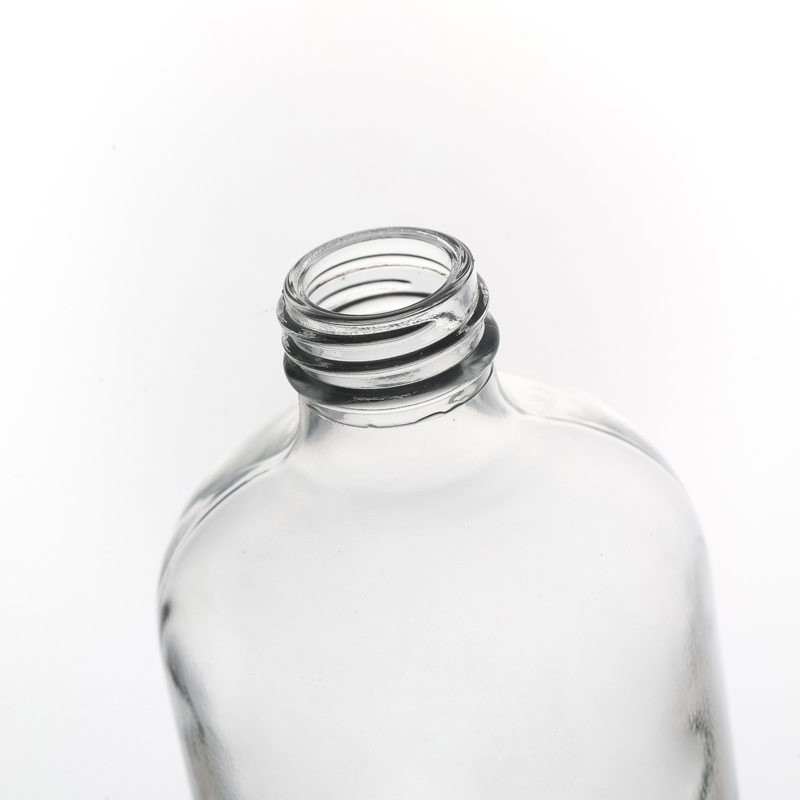 500ml High Quality Manufacturers Hot Sale Customize Empty Clear Round Beverage Glass Bottle