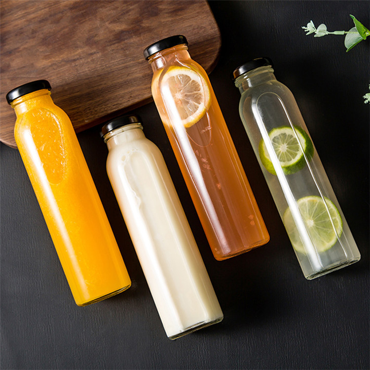 500ml Ins gift transparent large capacity creative juice milk coffee glass cup with lid