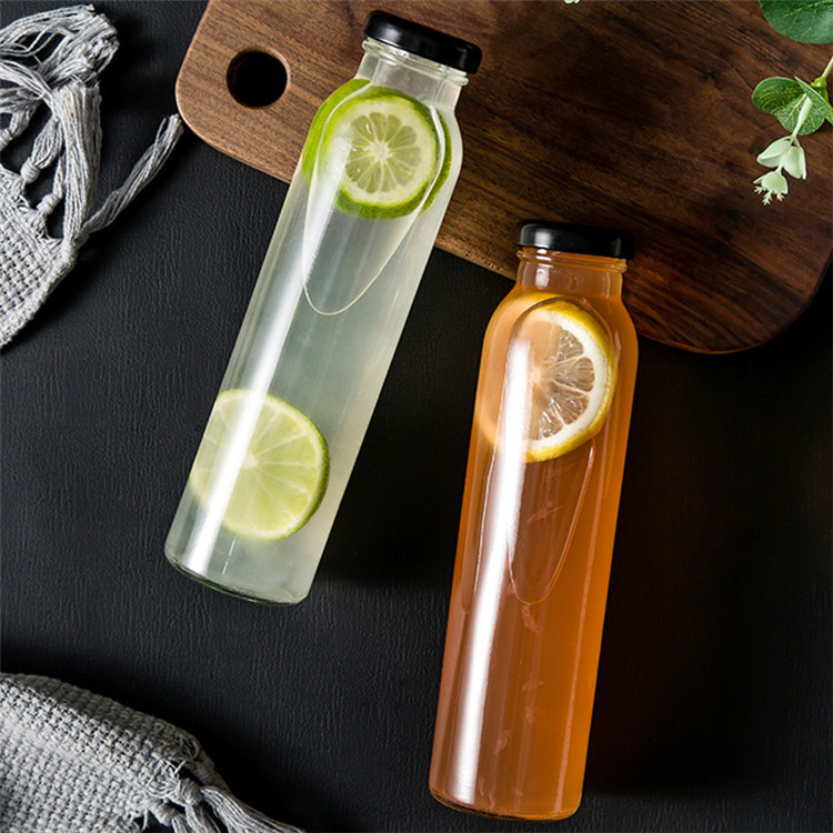 500ml Ins gift transparent large capacity creative juice milk coffee glass cup with lid