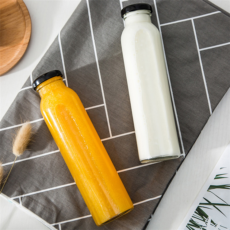 500ml Ins gift transparent large capacity creative juice milk coffee glass cup with lid