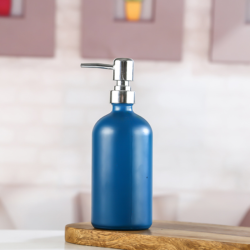 500ml Liquid Soap Pump Bottles Dispenser Empty Glass Refillable Containers