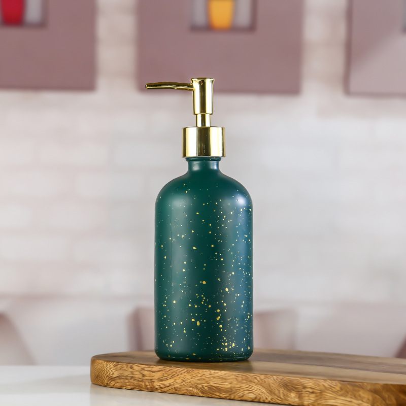 500ml Liquid Soap Pump Bottles Dispenser Empty Glass Refillable Containers