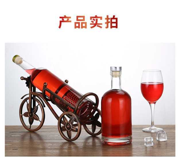 500ml Luxury Ice Bottle Crystal Glass Tea Oil Bottle Olive Oil Glass Bottle