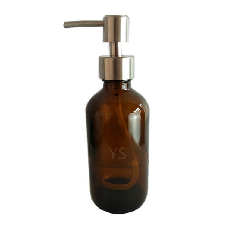 500ml Matte Black Glass Foaming Soap Pump Bottle with Stainless steel Foam Pump