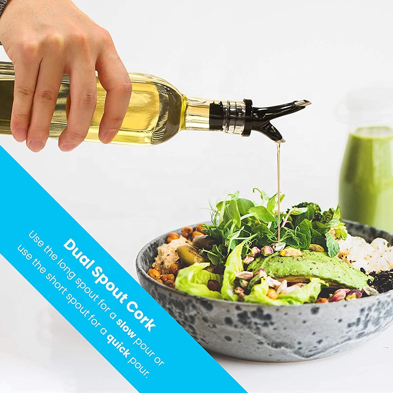 500ml Olive Oil Vinegar Bottle Dispenser Glasses Dark Green Color