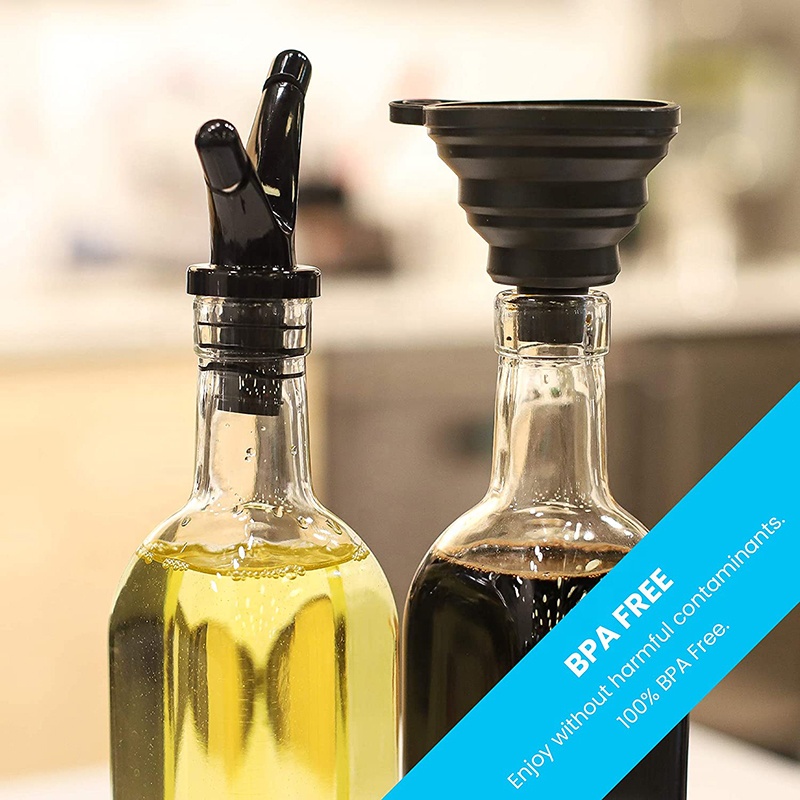 500ml Olive Oil Vinegar Bottle Dispenser Glasses Dark Green Color