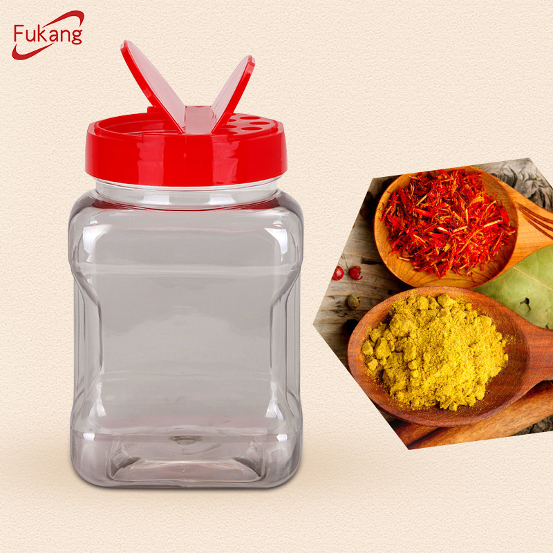 500ml PET Plastic spice bottle salt pepper powder packing with flip cap
