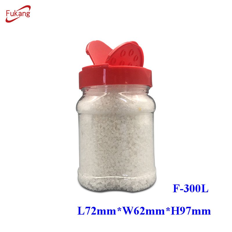 500ml PET Plastic spice bottle salt pepper powder packing with flip cap