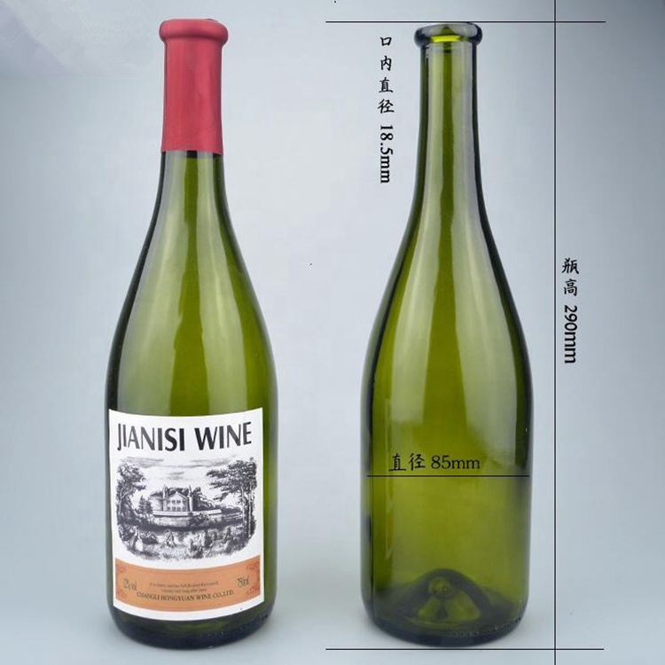500ml Red White grape Ice Wine Liquid Champagne Glass Bottle with wine stopper wine cap