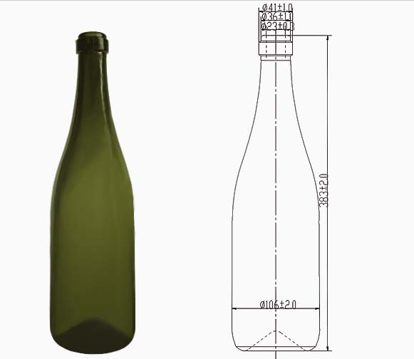 500ml Red White grape Ice Wine Liquid Champagne Glass Bottle with wine stopper wine cap