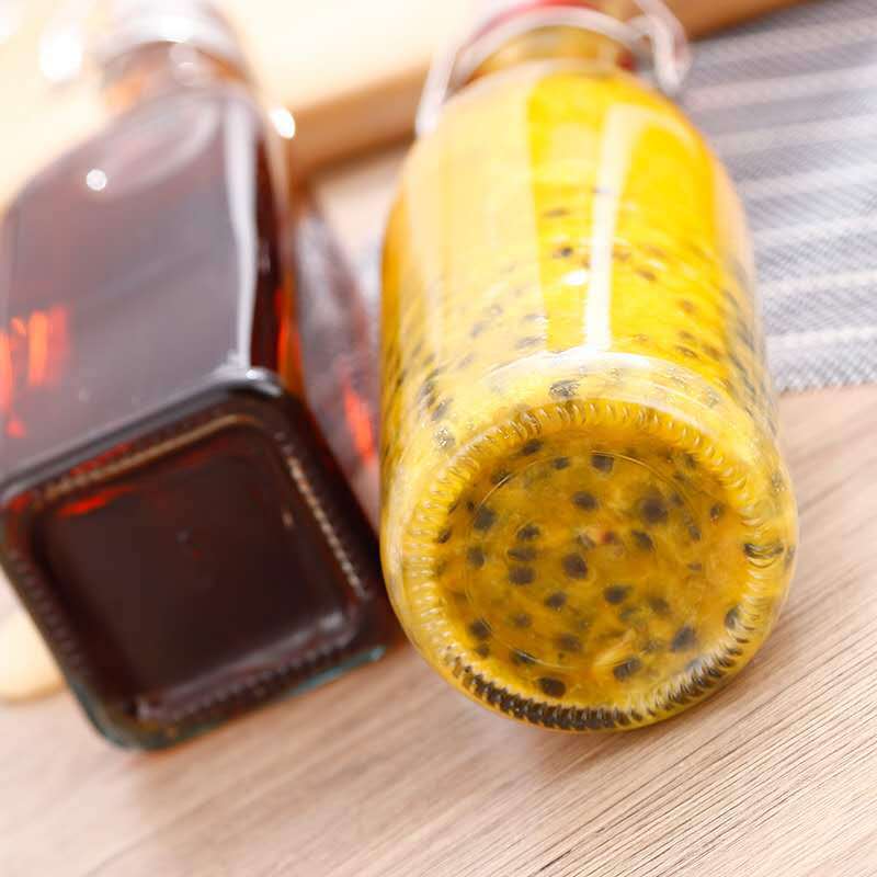 500ml Round Square Swing Top Grolsch Glass Bottles 16oz CLEAR For Brewing Kombucha Kefir Beer