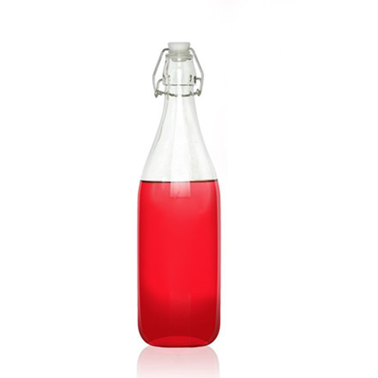 500ml Round Square Swing Top Grolsch Glass Bottles 16oz CLEAR For Brewing Kombucha Kefir Beer