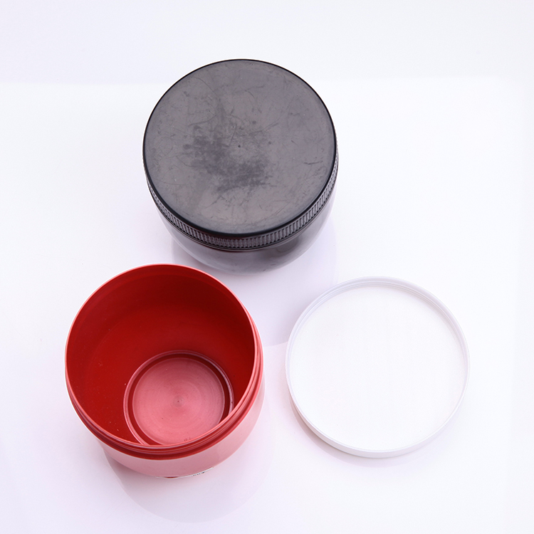 500ml Screw Cap Red Color Hair Mask PP Plastic Jar