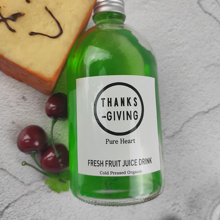 500ml Small mouth transparent bottle milk bath salt bottle drink glass bottle with aluminum cover does not rust