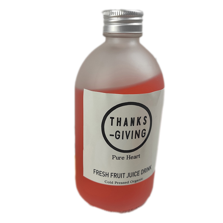 500ml Small mouth transparent bottle milk bath salt bottle drink glass bottle with aluminum cover does not rust