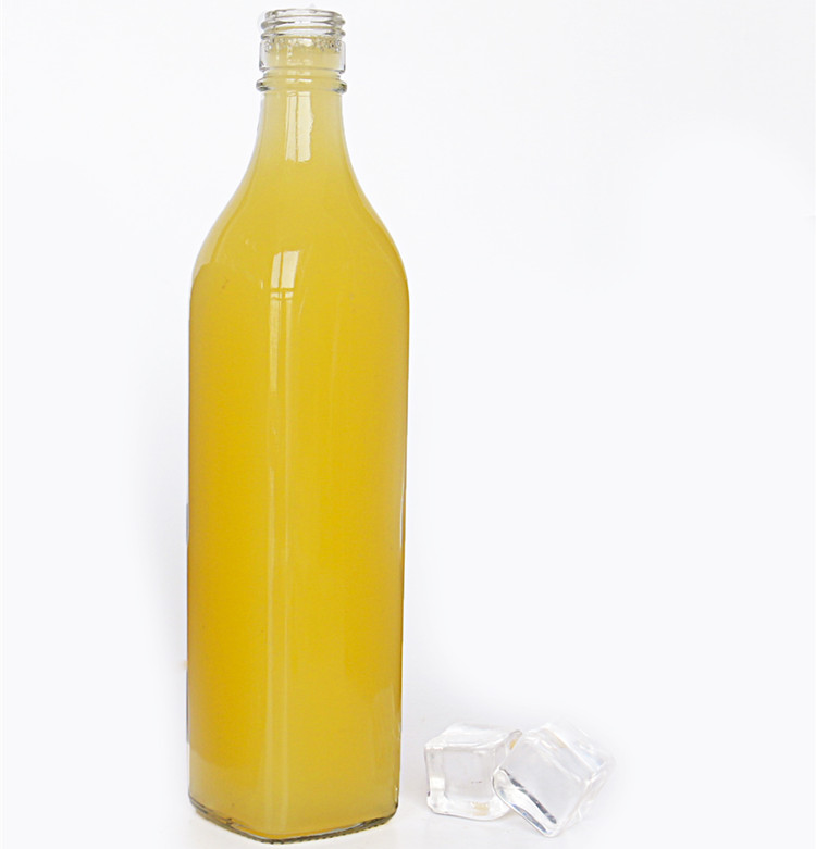 500ml Square Shaped Glass Bottle with Screw Cap for Gin Bourbon